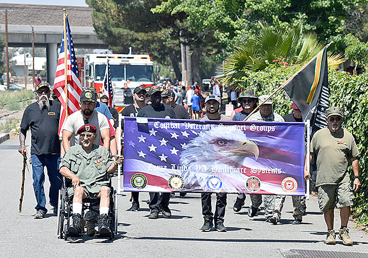 Veterans march in the 2019 Independence Day Parade in Redlands
